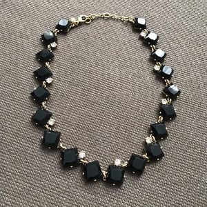 Jcrew black and aged gold hardware necklace